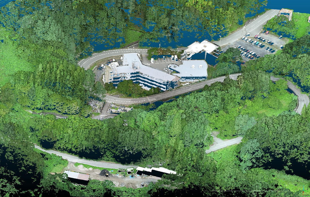 ダウンロードした点群データ