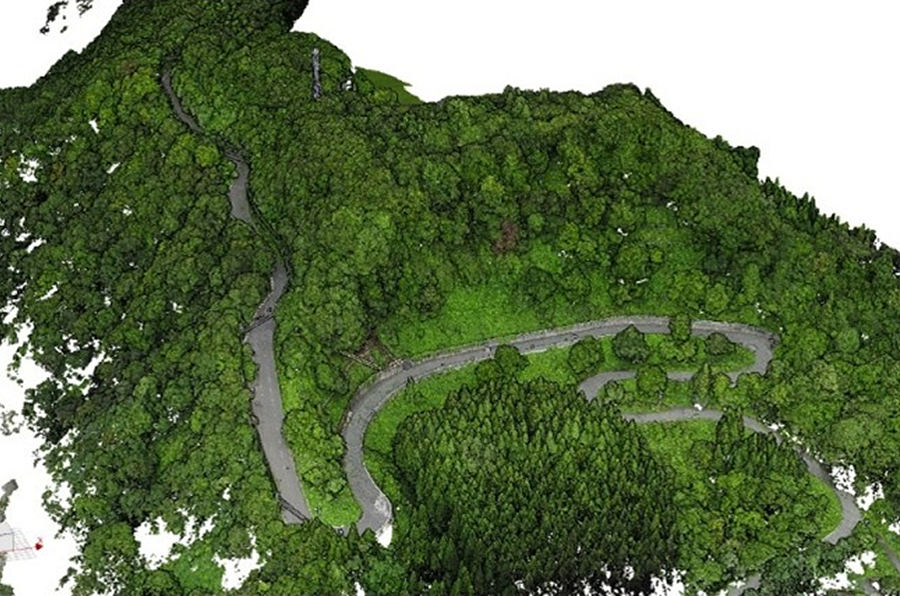 山形県道路空間3次元点群プラットフォーム構築におけるUAVレーザ計測