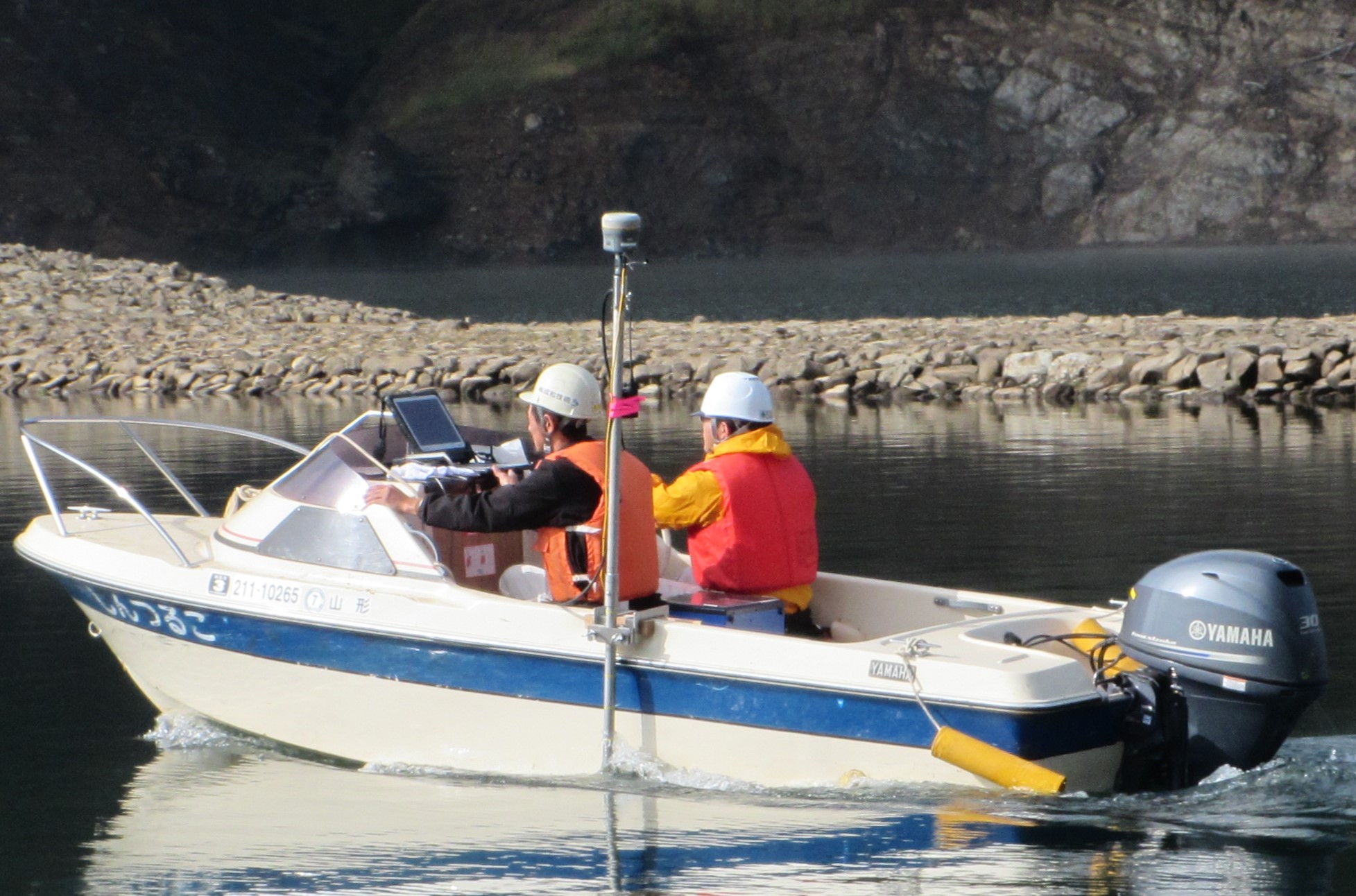 深浅測量作業状況