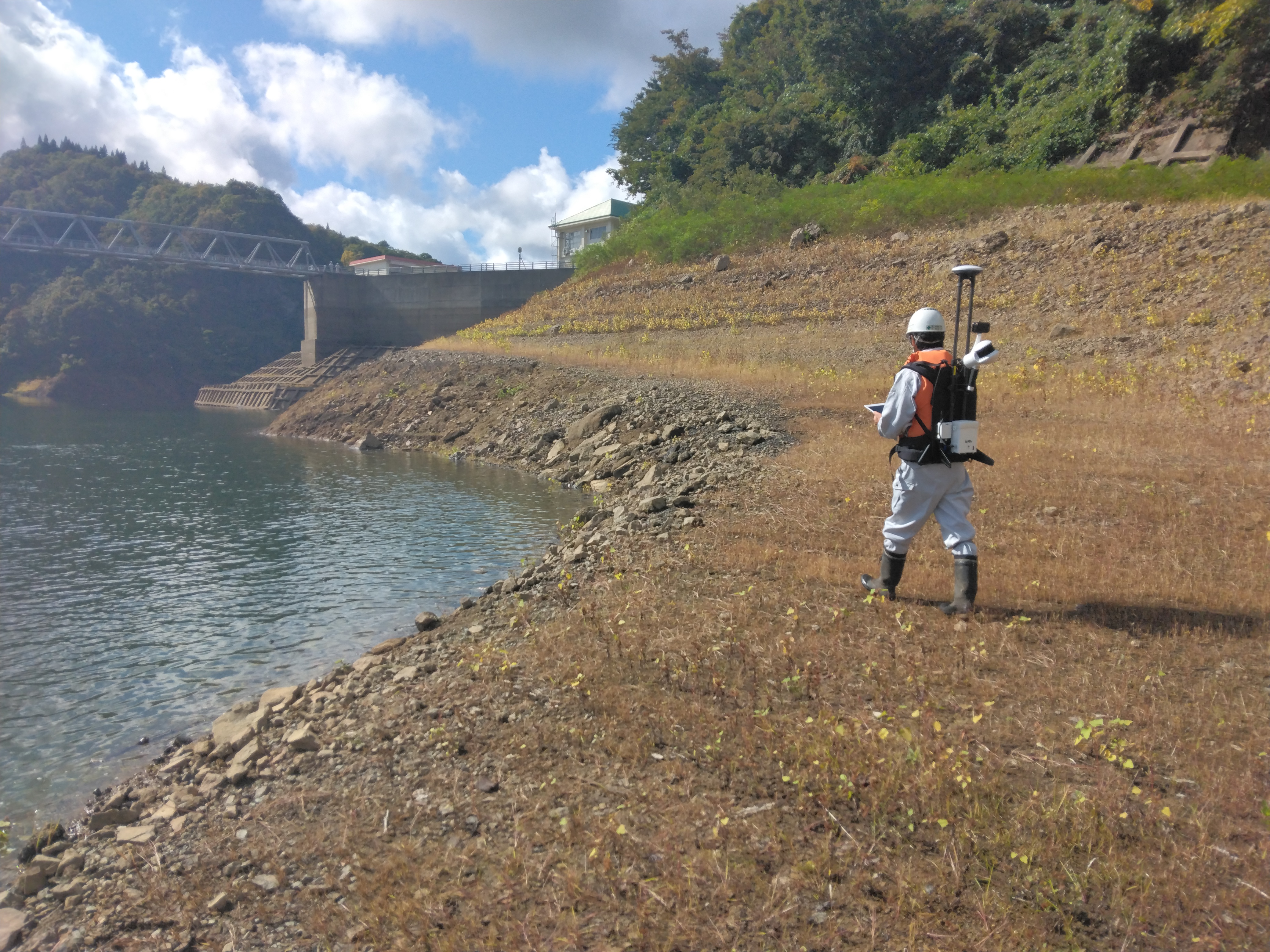 Ligripを使用したLiDARスキャナー作業状況